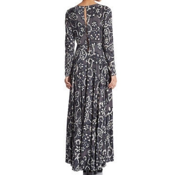 Free People First Kiss Maxi Dress in Shark Combo Size Small - Picture 2 of 10